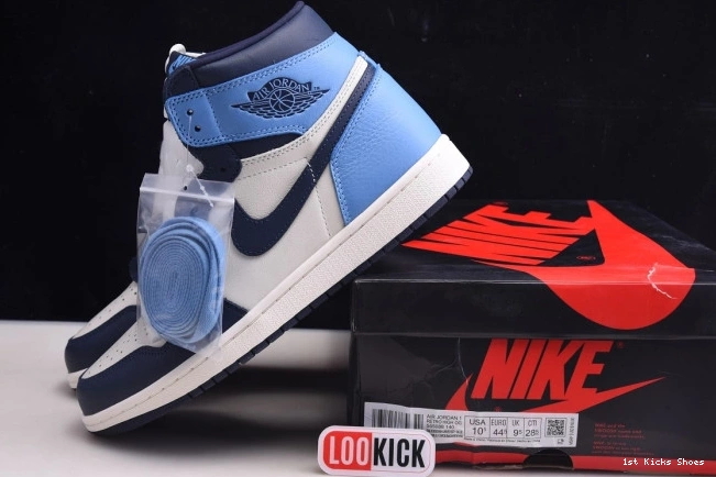1st Kicks Shoes 1 Jordan High OG 555088-140 Retro Obsidian Air 0815